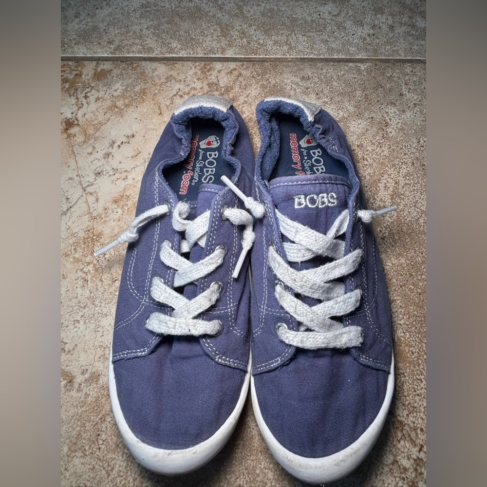 BOBS from Skechers navy Canvas Sneakers with White Accents - Picture 2 of 6